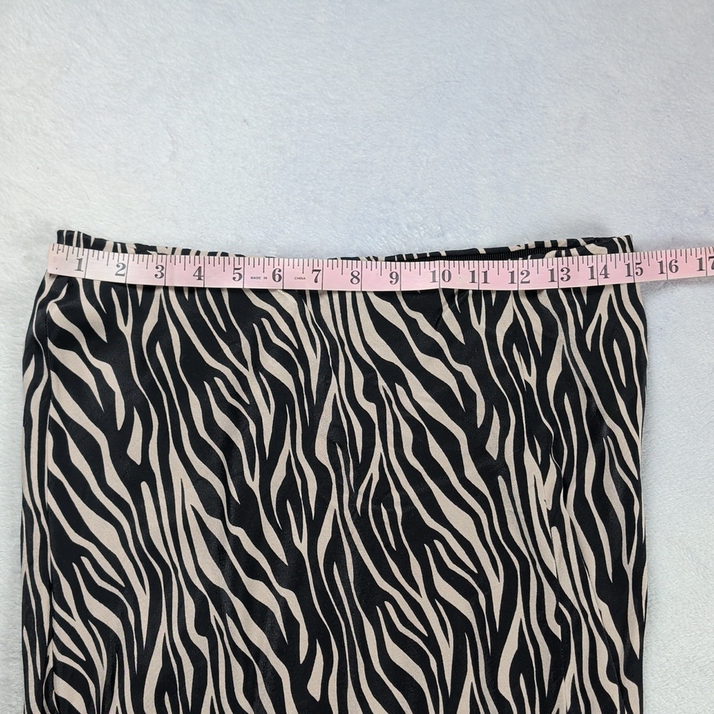 Maeve Anthropologie Zebra Print Ruffle Midi High Low Skirt Size M - Picture 5 of 12